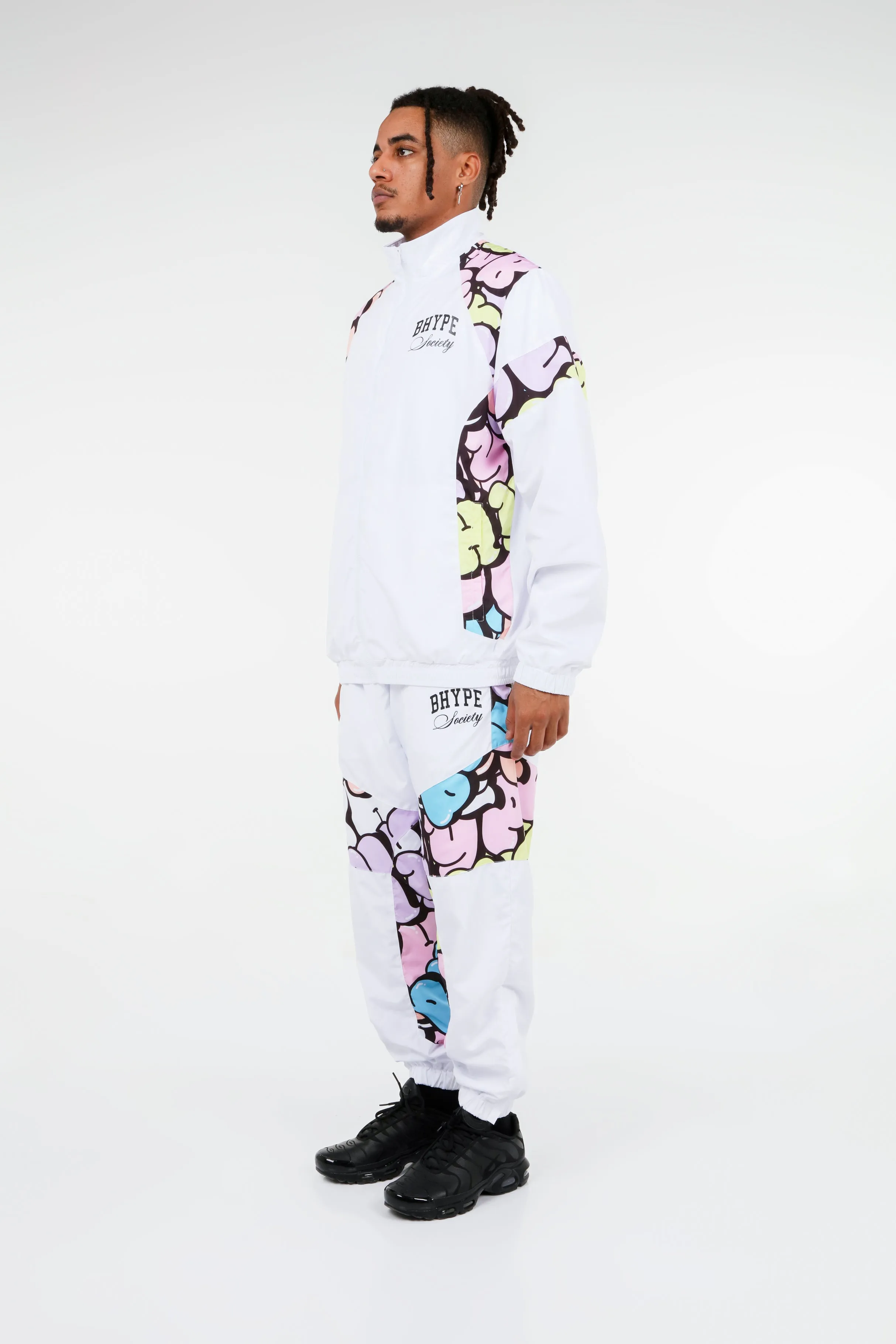 BHYPE SOCIETY WHITE SPORT TRACKSUIT- BUBBLE EDITION