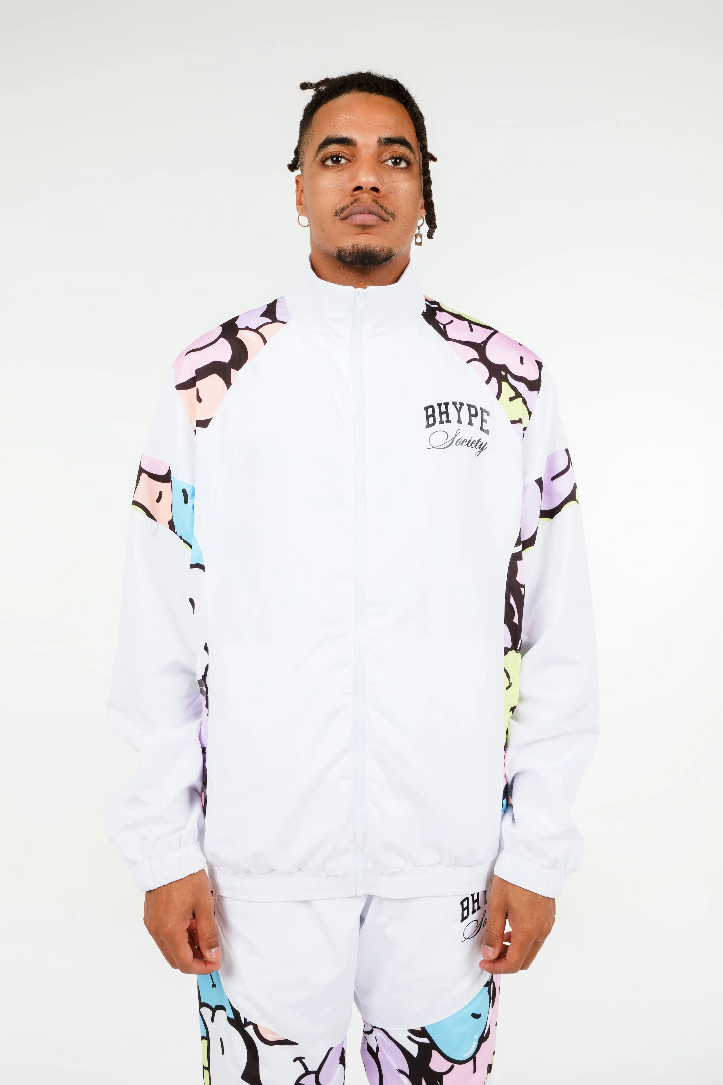 BHYPE SOCIETY WHITE SPORT TRACKSUIT- BUBBLE EDITION