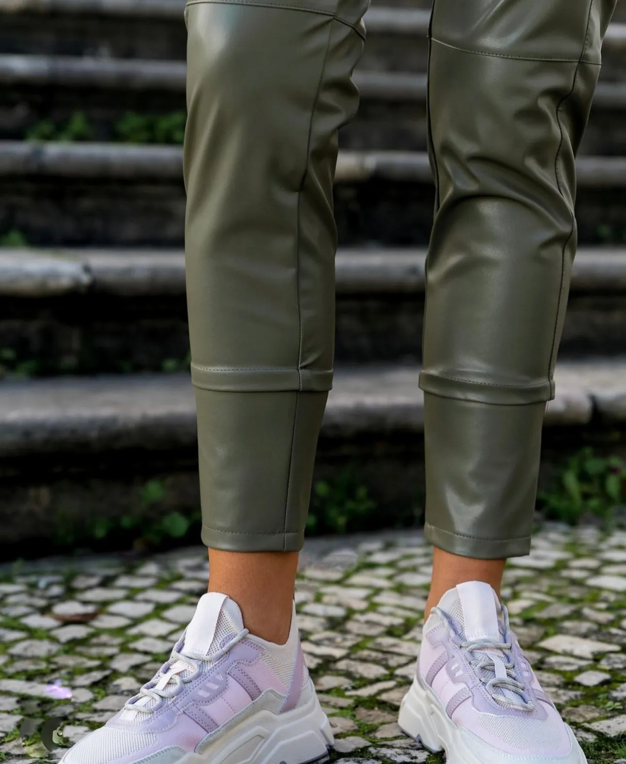 Candy Vegan Leather Jogger Pant