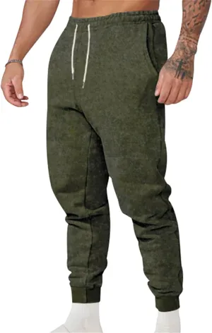 Casual Pants for Men Sports Wide Tube Leg Pants Elastic Mens Pants Slim Fit Spring Autumn