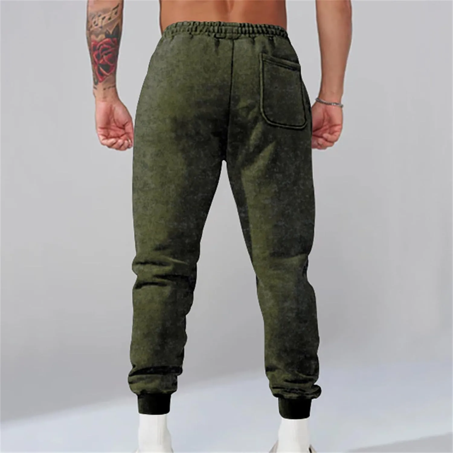 Casual Pants for Men Sports Wide Tube Leg Pants Elastic Mens Pants Slim Fit Spring Autumn