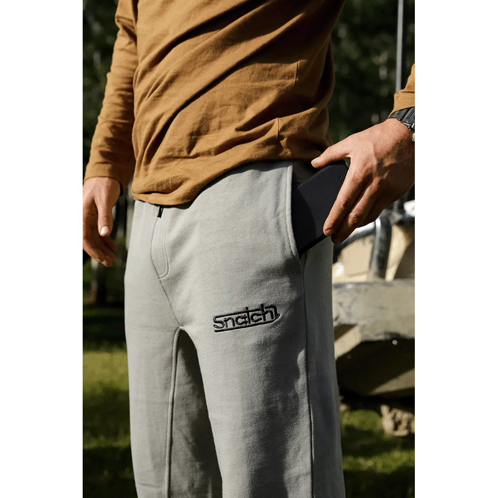 Embroidered Track Pants Slim Dirty Stone