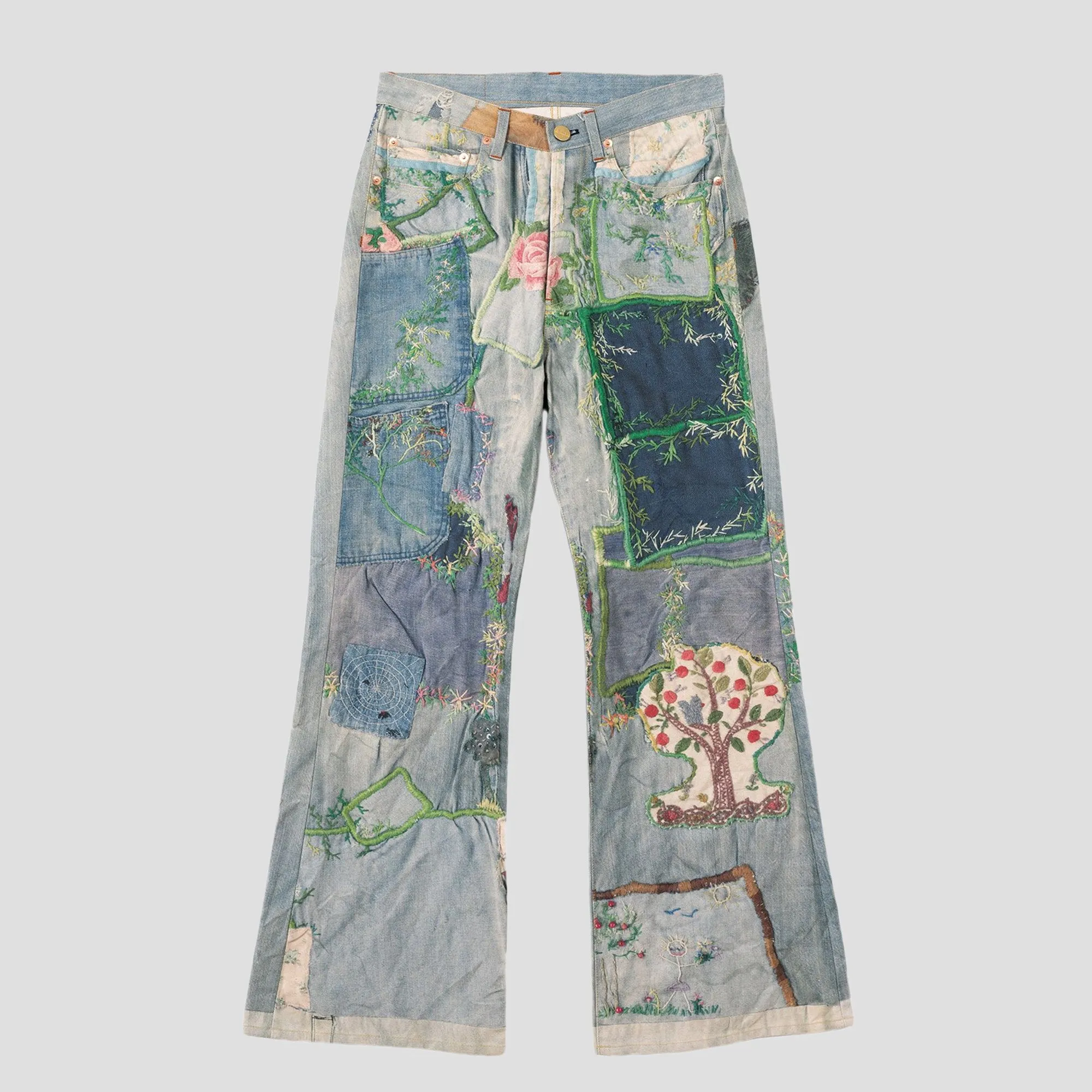 TROMPE L'OEIL PRINT DENIM JEANS