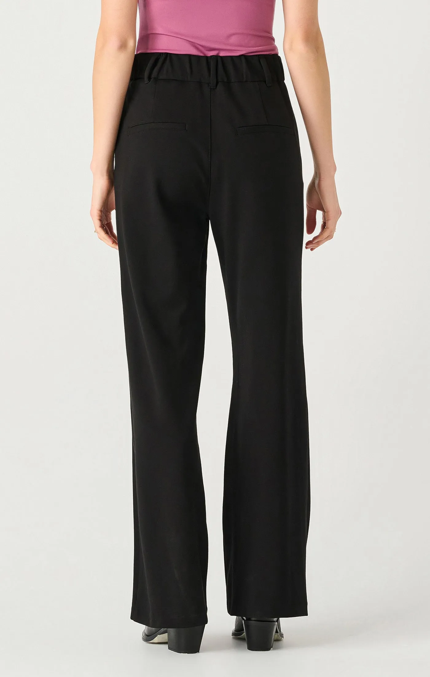 Wide Leg Ponte Knit Trouser